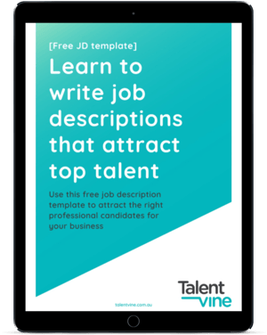 Job Description Guide - iPad Mockup Image - TalentVine - FV1